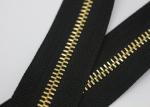 Metal Golden Teeth Double Slider Zipper , 26 Inch Ykk Type Teeth Long Open Ended