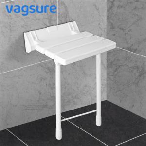 Wholesale Eldly Waterproof Folding Shower Seat With Legs Max Load 130kg White Color from china suppliers