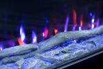 72 "1830mm home Classic multi-sided white electric fireplace 3-sided view