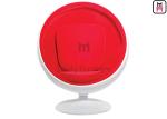 Red Color Fiberglass Egg Chair , FD-1409 Eero Aarnio Globe Chair 42'' 39'' 48''