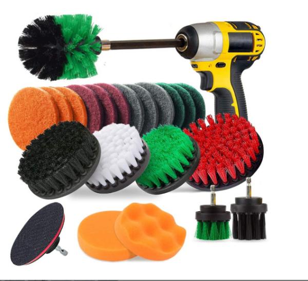 28 Piece Drill Brush Attachment Drill Scrubber Brush Drifferent Size and
