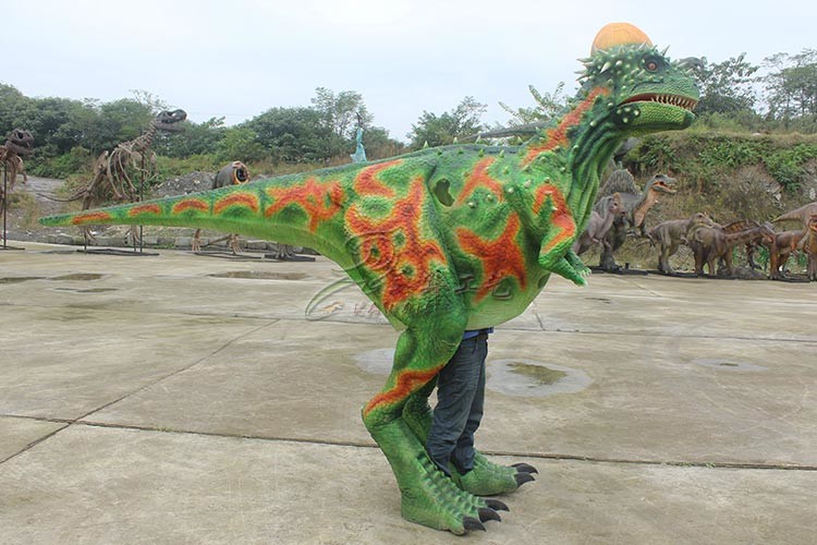 Lifelike Pachycephalosaurus Costume Custom Made For Jurassic Theme Park
