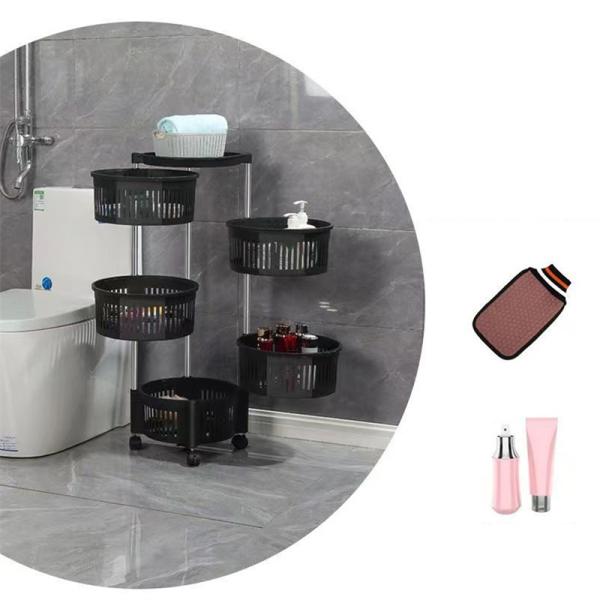 Standing Type 3 Layers Metal Round Pantry Storage and Organization for Kitchen Cabinet