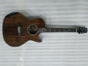Wholesale AAAA handmade all Solid ebony wood single cut guitar 14 frets imported wood armrest GA acoustic electric guitar from china suppliers