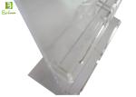 Transparent Magazine Acrylic POS Display Stands 2 Ladder With Top Sign Board