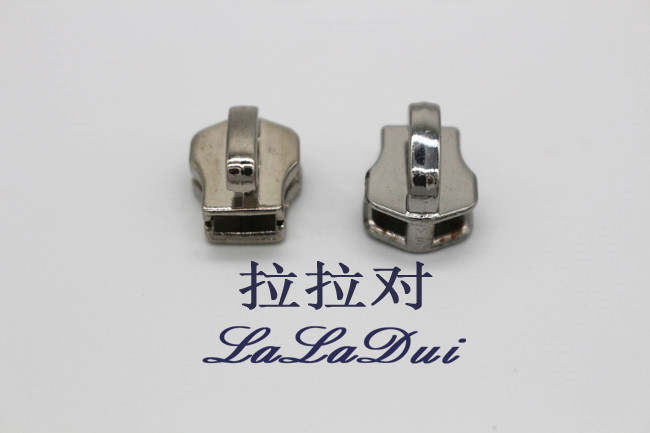 Non- Lock Suitcase Wallet Metal Zipper Pulls Slider Head Replacement Customized
