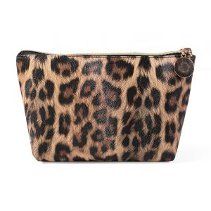 Wholesale Travel Portable Waterproof Leather Leopard Print Cosmetic Bag Storage from china suppliers