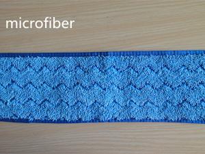 Wholesale 13*51cm Blue wave stripe twisted microfiber floor dust mop pad , dust mop heads from china suppliers