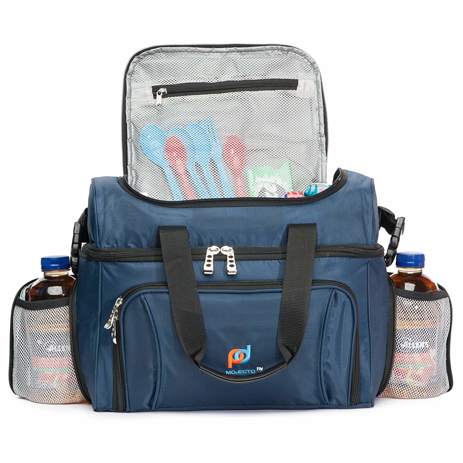 Heavy Duty Fabric Thick Insulated Food Cooler Bags For Adults Customized Color