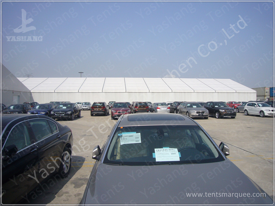 Corrugated Sheet Wall Marquee Tent , Semi-permanent Car Parking Tent Marquee