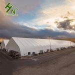 Curved 30m Wide Portable Garage Tent Permanent Logistics Storage Shelter Marquee