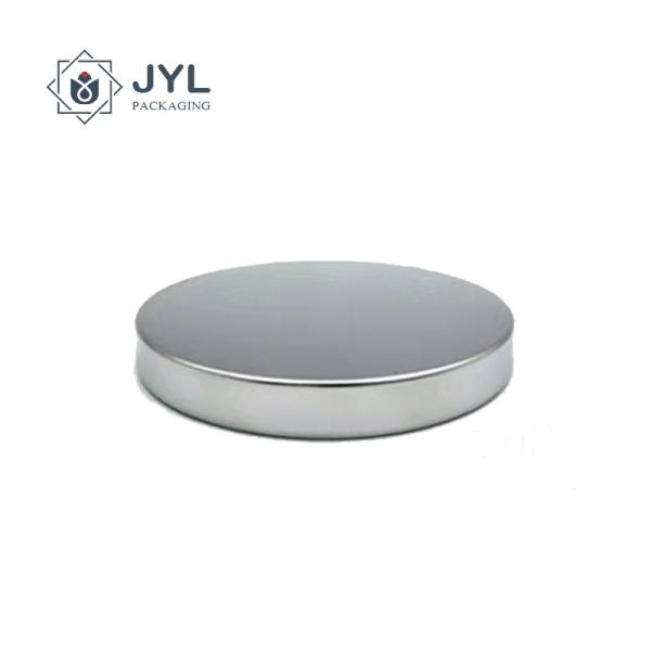 Anticorrosive SA8000 Silver Metal Flat Lid , Rustproof Silver Lids For Candle