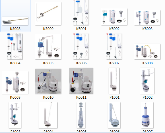 Plastic Threaded Tank Fittings For Dual Flush Cistern Bottom Entry Toilet Fill Valve