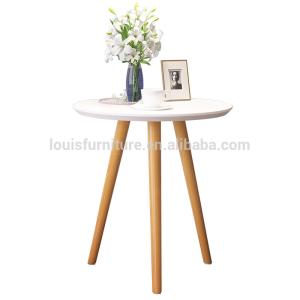 Wholesale Three Legs Center Coffee Table , Modern Side Tables For Living Room white desktop&amp;wooden leg/white leg from china suppliers