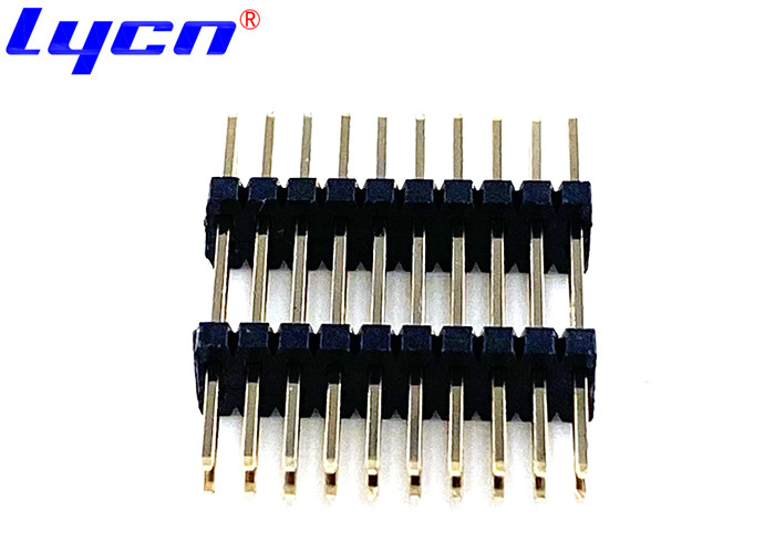 Male 1.27 Mm Pitch Pin Header Connector DIP 180° Current Rating 1.0 AMP