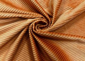 Wholesale Polyester Corduroy Upholstery Fabric Ochre Color Fashionable 230GSM Weight from china suppliers