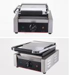 22x22 Electric Panini Grill Stainless Steel Single Contact Sandwich Press