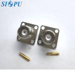 Female Flange Mount RF Coaxial TNC Connector for 2# Semi Rigid / Semi Flexible