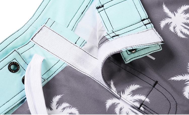 Light Male Beach Shorts Flattering Shape Elasticated Waistband High Resolution Images