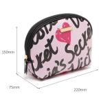 Non Toxic Shell Shape PU Leather Makeup Pouch Bag