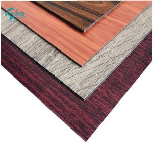 Wholesale 2440mm ACP Sheet Wooden Exterior Cladding Panels Wooden Grain PVDF Coating from china suppliers