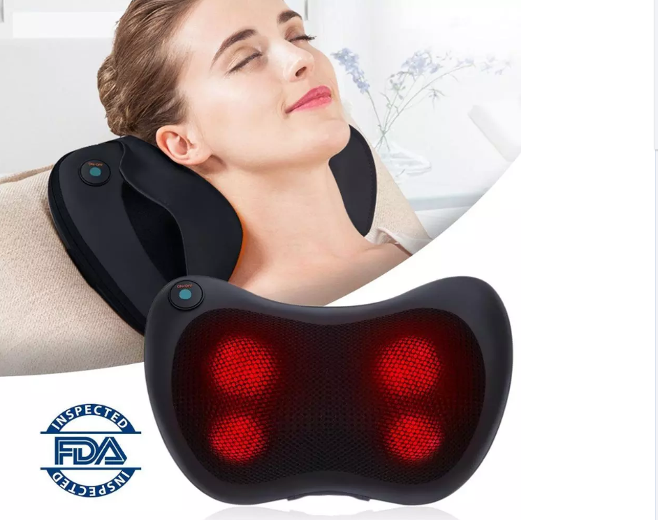 Simple Operation Electric Massage Pillow Relax Pain Fatigue Elegant Appearance