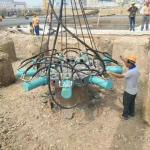 Blue Color 15units Hydraulic Pile Breaker , Concrete Pile Breaker For Excavators