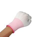 OEM Antistatic Carbon Fiber ESD Finger Top Fit PU Coated Gloves 13 Gauge Grey