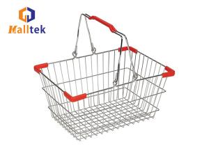 Wholesale Chrome Plating Metal Shopping Baskets 28L For Retail Stores from china suppliers