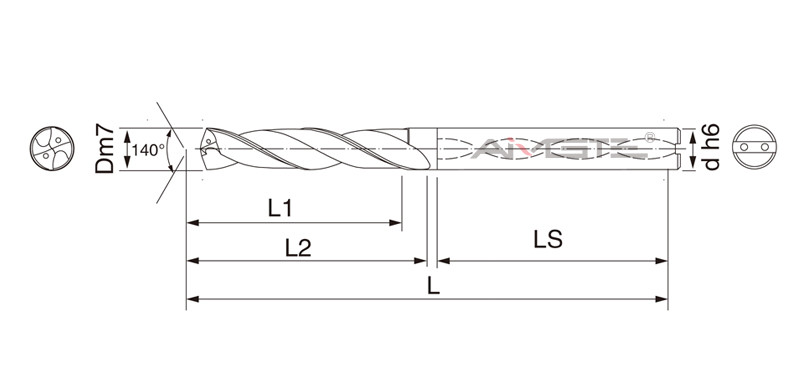 5D Through Coolant Drill 4mm - 32mm Carbide Drill For Stainless Steel