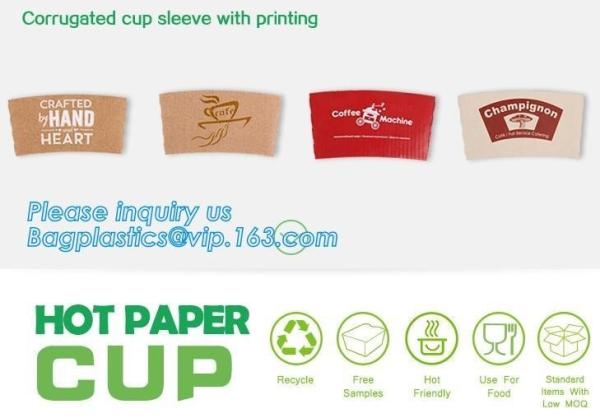 Cup Sleeve, Corrugated Up Sleeve With Printing, Brand Logo, Hot Paper Cup,Cup