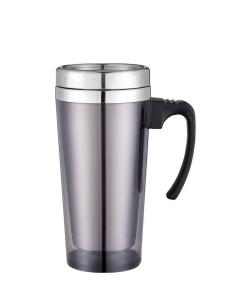 Wholesale 16oz Double Wall Stainless Steel Tumbler , Thermos Flask Cup With Handle from china suppliers