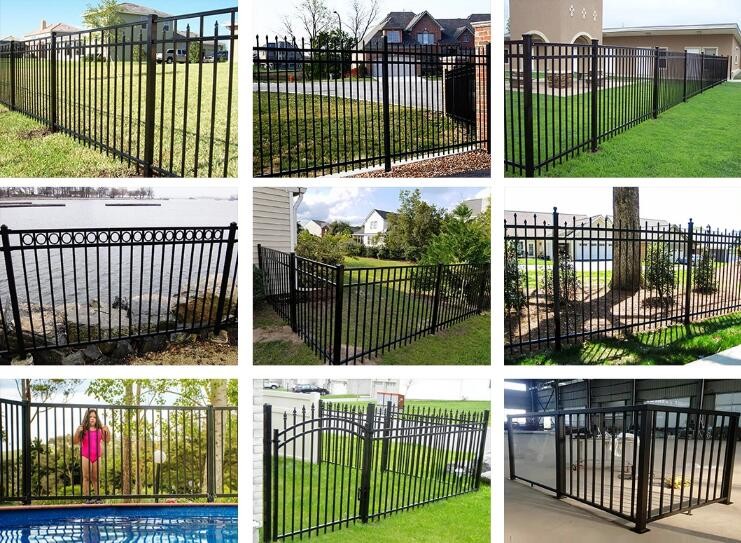 High 1530mm Decorative Wrought Iron Fence Panels For Garden