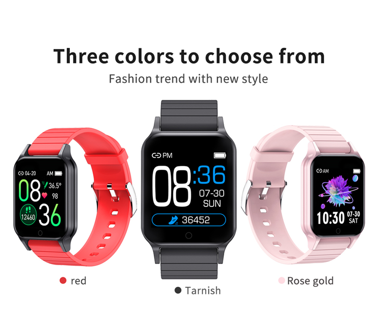 T96 Smartwatch Body Temperature Kids Waterproof Measuring Gts T96 Bracelet Fitness Health Tracker ECG