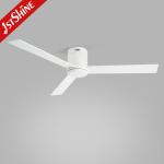 3 Natural Plywood Blades Flush Mount Decorative Ceiling Fan Without Light