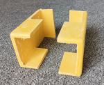 Yellow Hollow Fiberglass Tube 90 Degree Elbow Pipe Tube FRP Fittings for