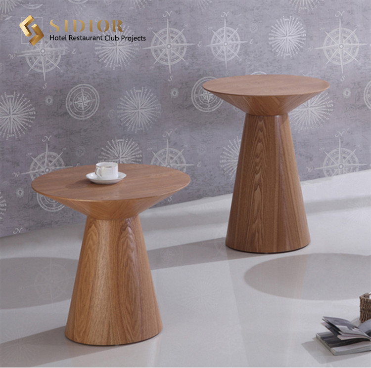 OEM Multi Shape Modern Plywood Coffee Table Set Solid Wood 45cm