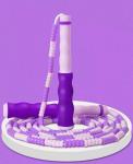 Purple Color Unisex Bamboo Indoor Skipping Rope Exercise Skipping Rope For Kid