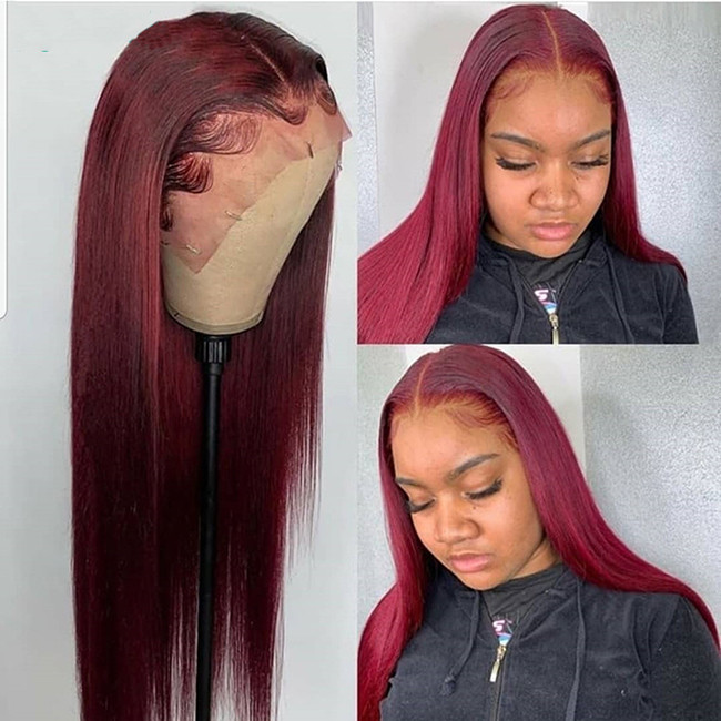 Human Hair Lace Frontal Wig 13*4 4*4 Straight Natural Cuticle Aligned Hair Full Lace Wig