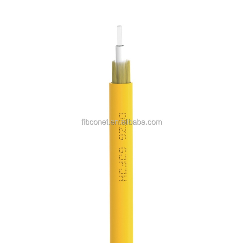 Indoor FTTH Waterproof Single Core Fiber Optic Cable GJFJV/H with and Flame Retardant