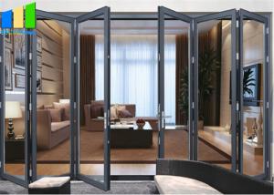 Wholesale Soundproof Bifold Doors Tempered Glass Aluminum Folding Doors from china suppliers