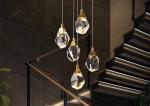Large Crystal LED Chandelier Luxury K9 Diamond Crystal Hanging Light Living Room