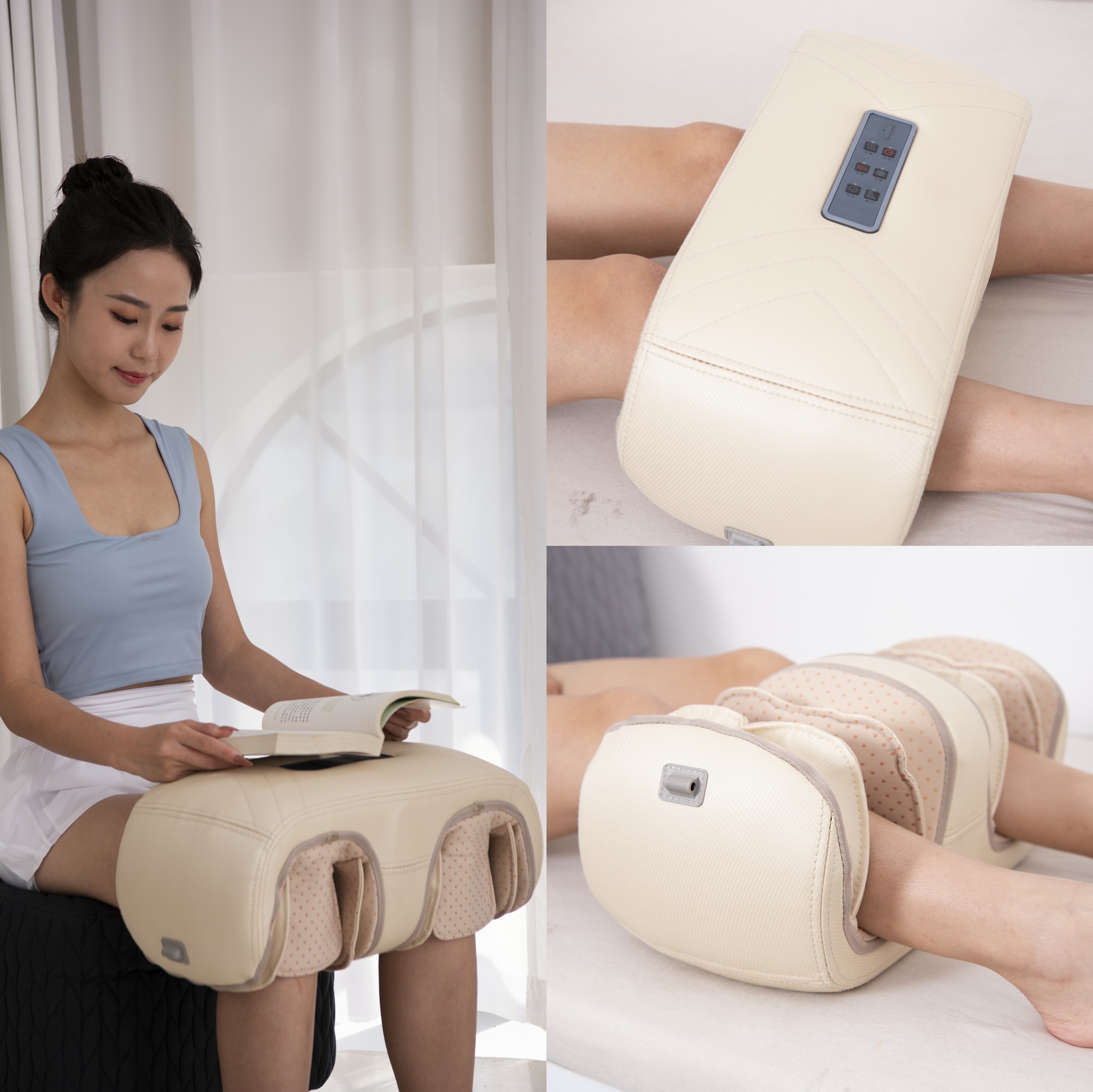 Smart Compression Knee Massager Therapy 2200mAh Heated Massager For Joint Pain