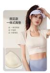 NEW QUICK-DRYING PEACH HALTER TOP YOGA SHORT SLEEVE SHORT SLEEVE WITH CHEST PAD