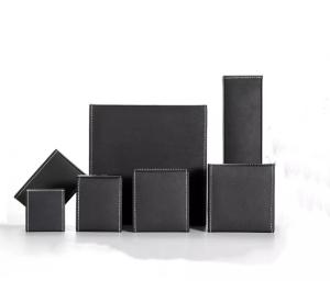Wholesale Rectangular PU Leather Box Recyclable Necklace Box Packaging Embossing from china suppliers