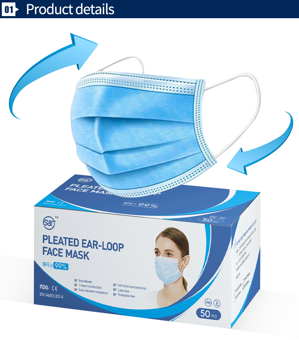 Surgical Masks High Quality Personalized Face Masks Customized Medical Mask Class III 3 Plys