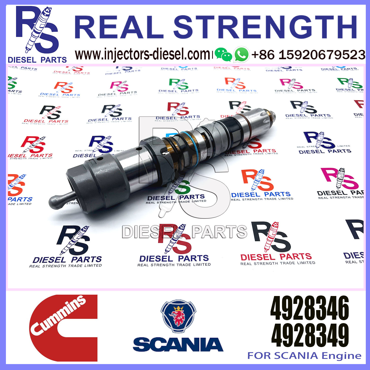 QSK23 Diesel Engine Common Rail Fuel Injector 4087887 4010163 3766446 4326781 4928346