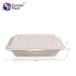 600ml biodegradable take away lunch box plastic fast food packaging containers