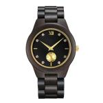 Black 240mm Wooden Mens Wrist Watch 3BAR Wood Grain Watches Japan Movement