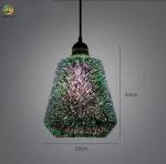 CE E27 Modern Kitchen Pendant Lights 3d Stained Glass Decor For Restaurant Bar